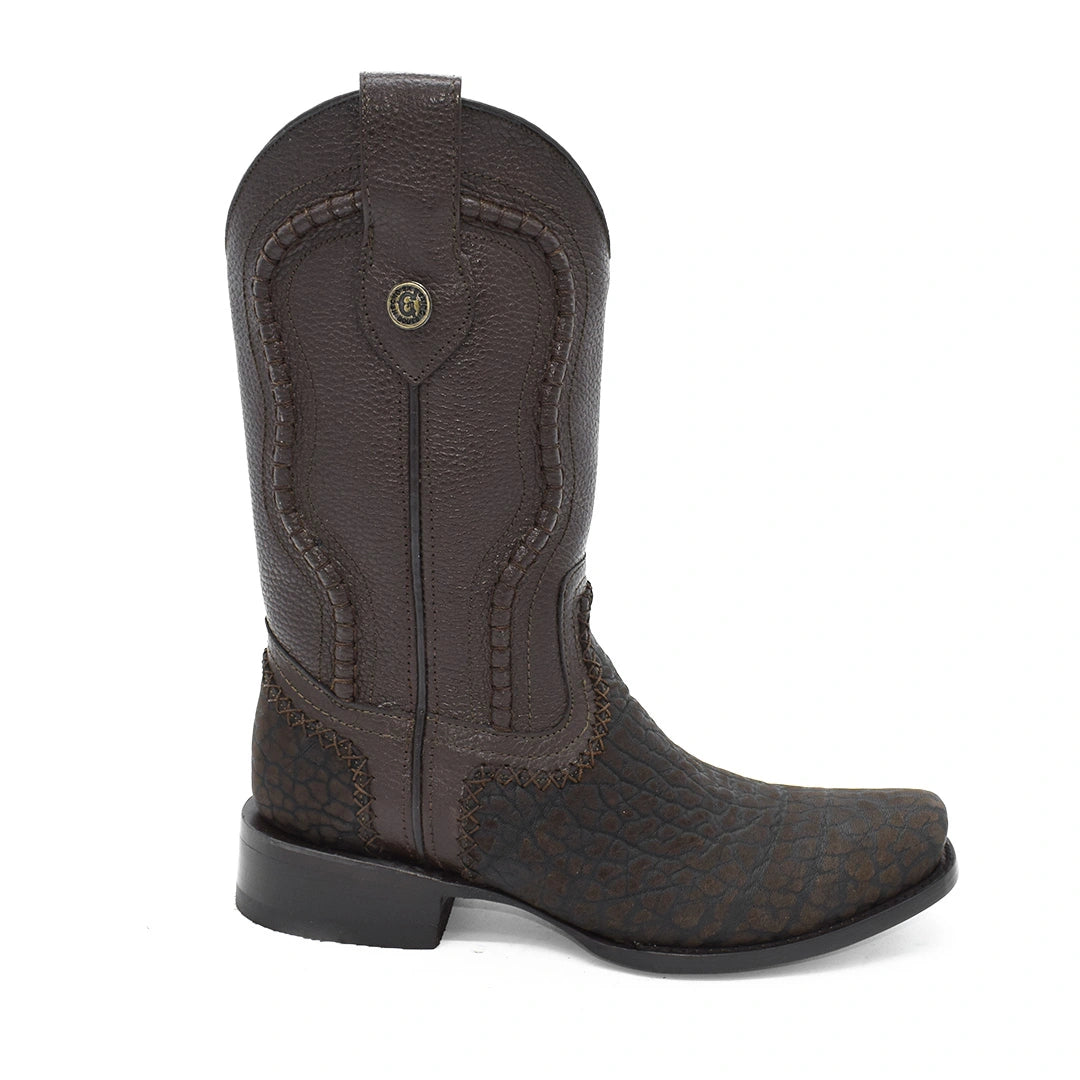 Bota Caballero Cuello Toro Suela de Cuero Horma Dubai Tejido